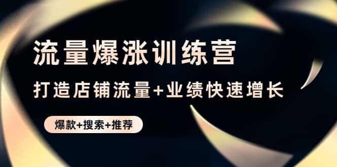 流量爆涨训练营：打造店铺流量+业绩快速增长 (爆款+搜索+推荐) 