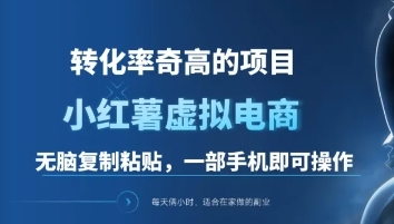 一单49.9，转化率奇高的项目，小红书虚拟电商