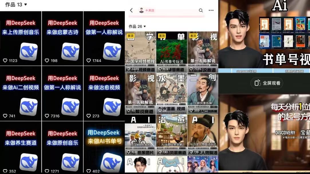 Deep seek项目拆解+卡通数字人25年4月新玩法