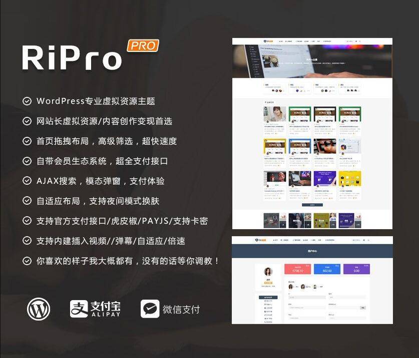 日主题RiPro 8.7高级资源付费ripro全版本 WP主题模板
