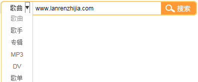 搜索框前漂亮的下拉选择功能